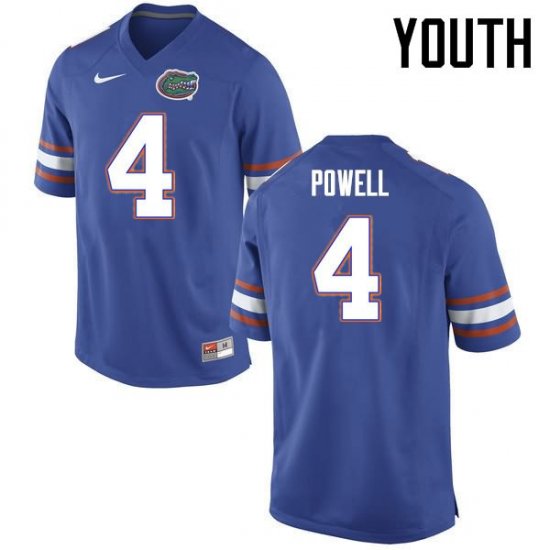 Youth Florida Gators #4 Brandon Powell NCAA Nike Blue Authentic Stitched College Football Jersey AYI2462VX